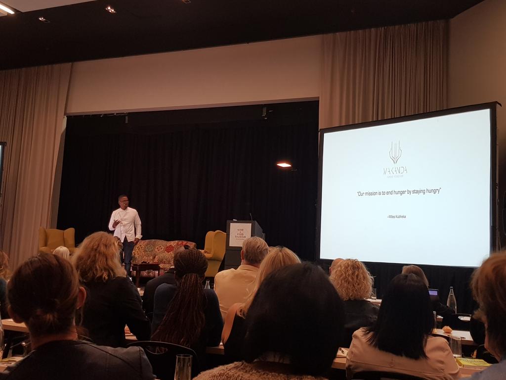 What a fun speaker!!! And great visionary!! <a href="/winefoodconf/">winefoodconf</a> <a href="/MilesKubheka/">Miles Kubheka</a>