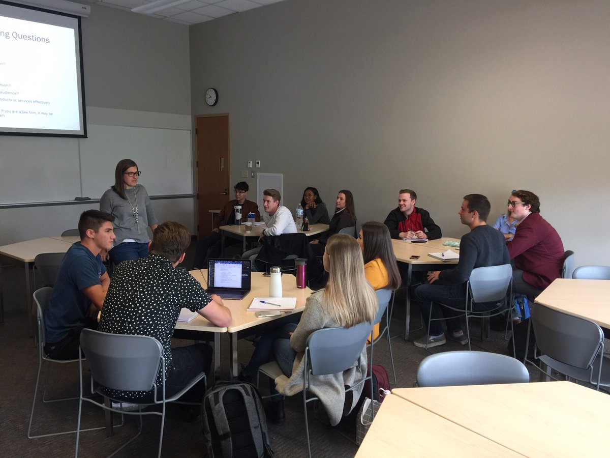 ulethime's tweet photo. Thank you to the wonderful @amandaschewaga for taking the time to share her #socialmedia knowledge with us! Learning how to be responsible while expanding our reach on all platforms was a treat! #ULethIME #weareIME #UofL #ULeth https://t.co/IEpsuqRENb