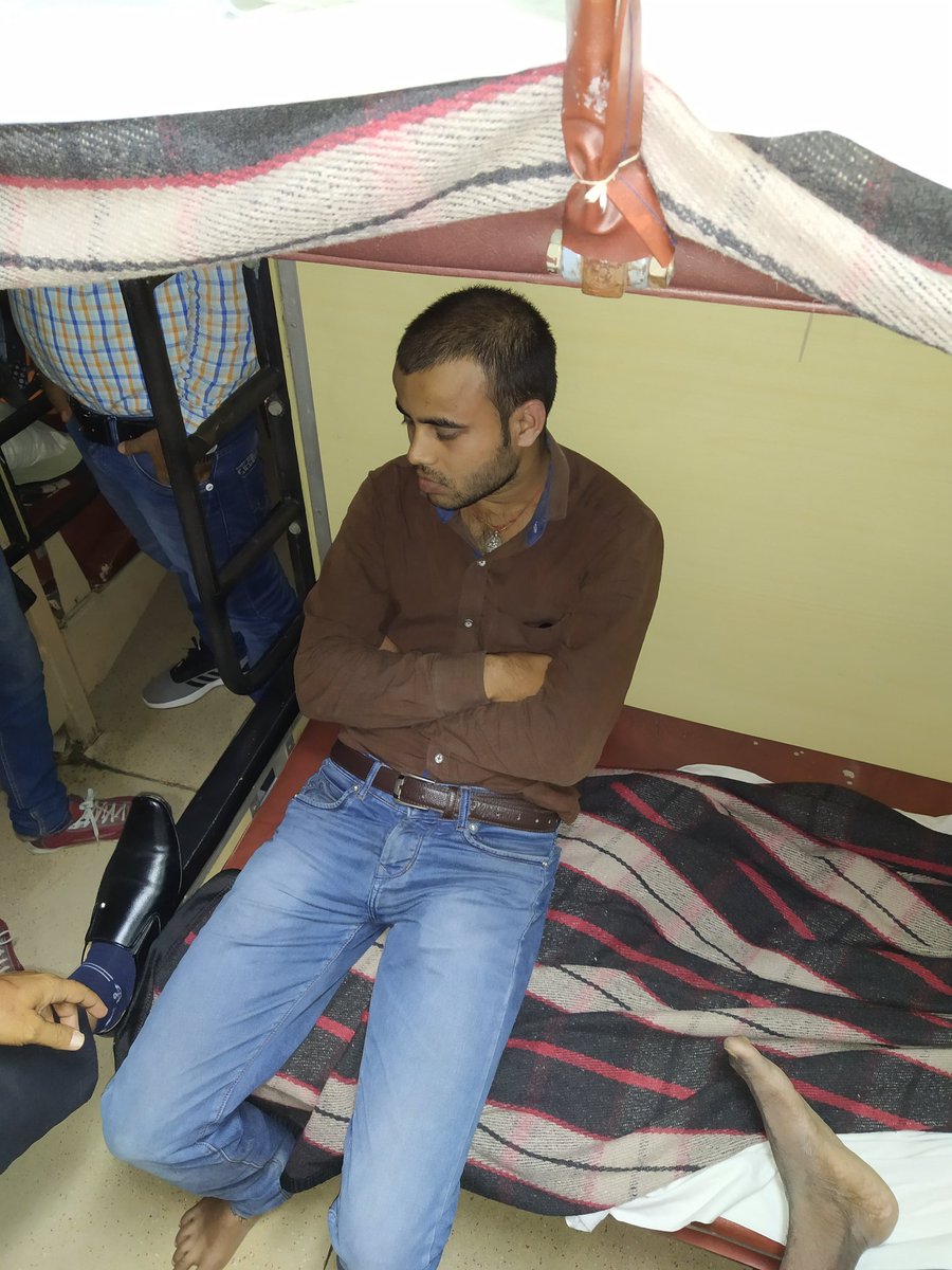 djmishra10's tweet photo. We caught him train 13483 near Bhagalpur totally drunk and without ticket in AC tier 2 and he came to molest 9 year old girl. Railway please take strict action @EasternRailway @PiyushGoyal @RailMinIndia https://t.co/UhOWTG7JMj