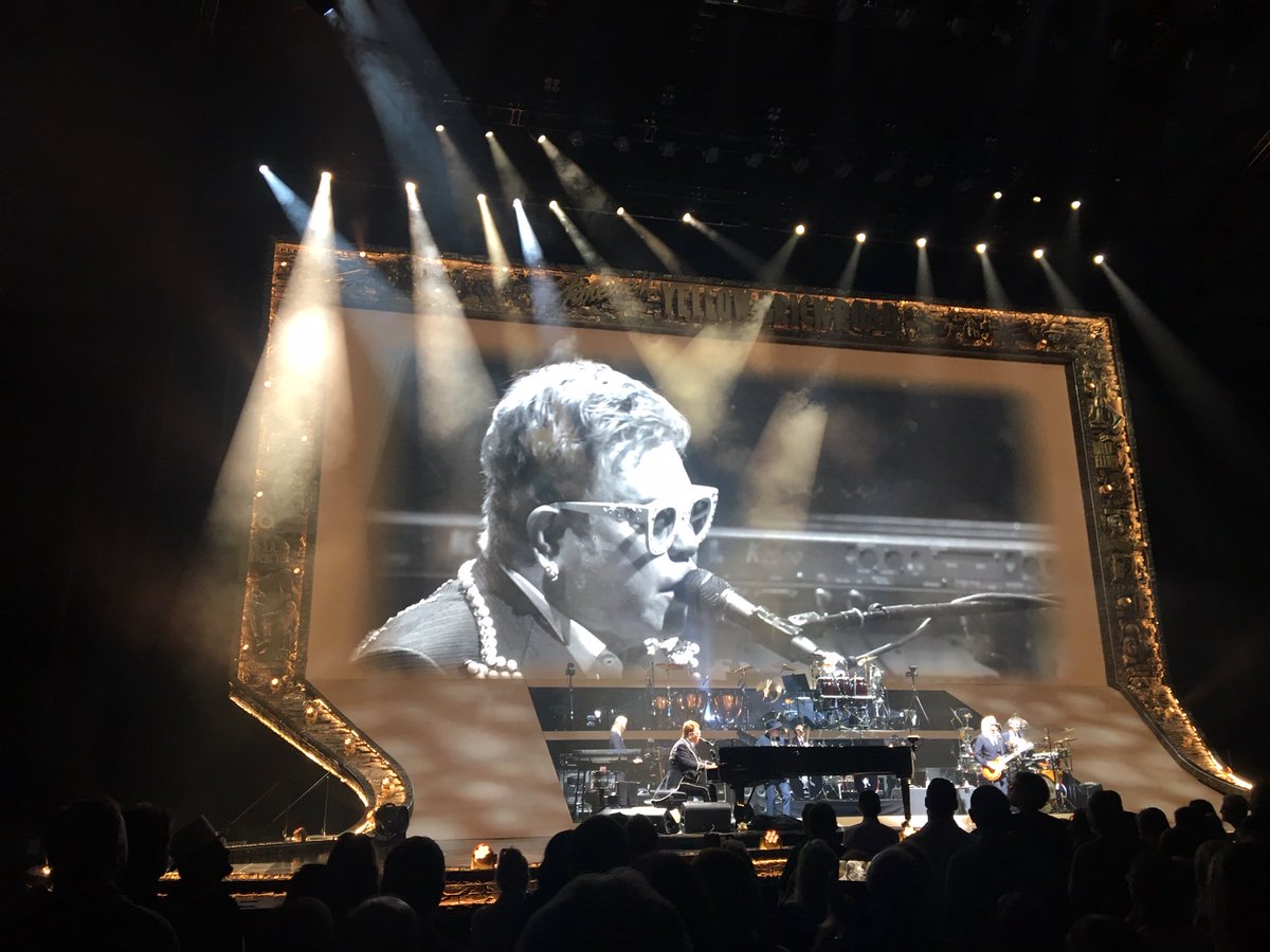 mrietmulder's tweet photo. Review: Elton John's gleeful goodbye tour lights up @TacomaDome https://t.co/hvNK4bkUPj https://t.co/D8RckkIMrz