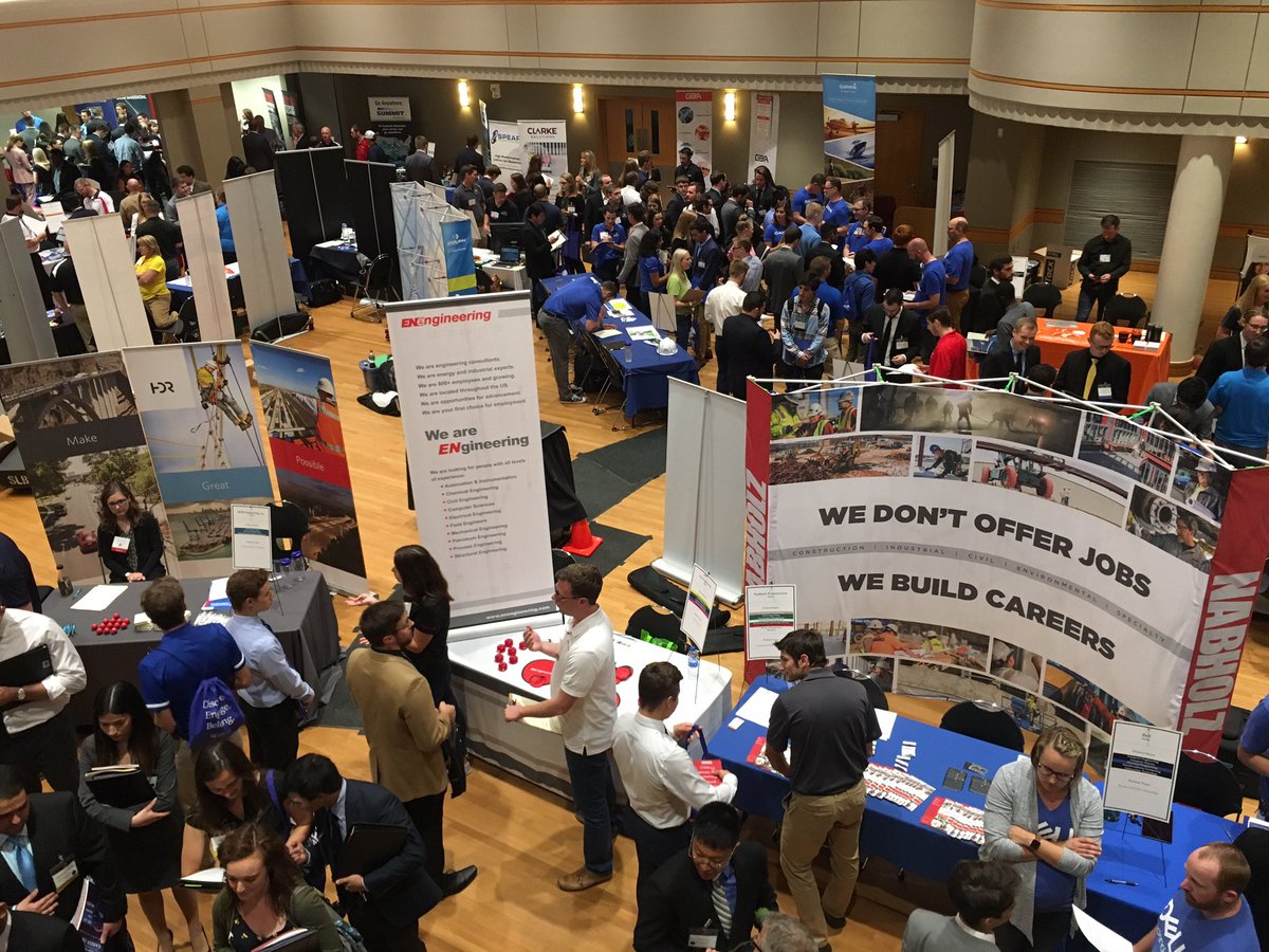 It’s a record crowd of employers at the Engineering &amp; Computing Career Fair. Stop by the Kansas Union today until five to make a connection!
