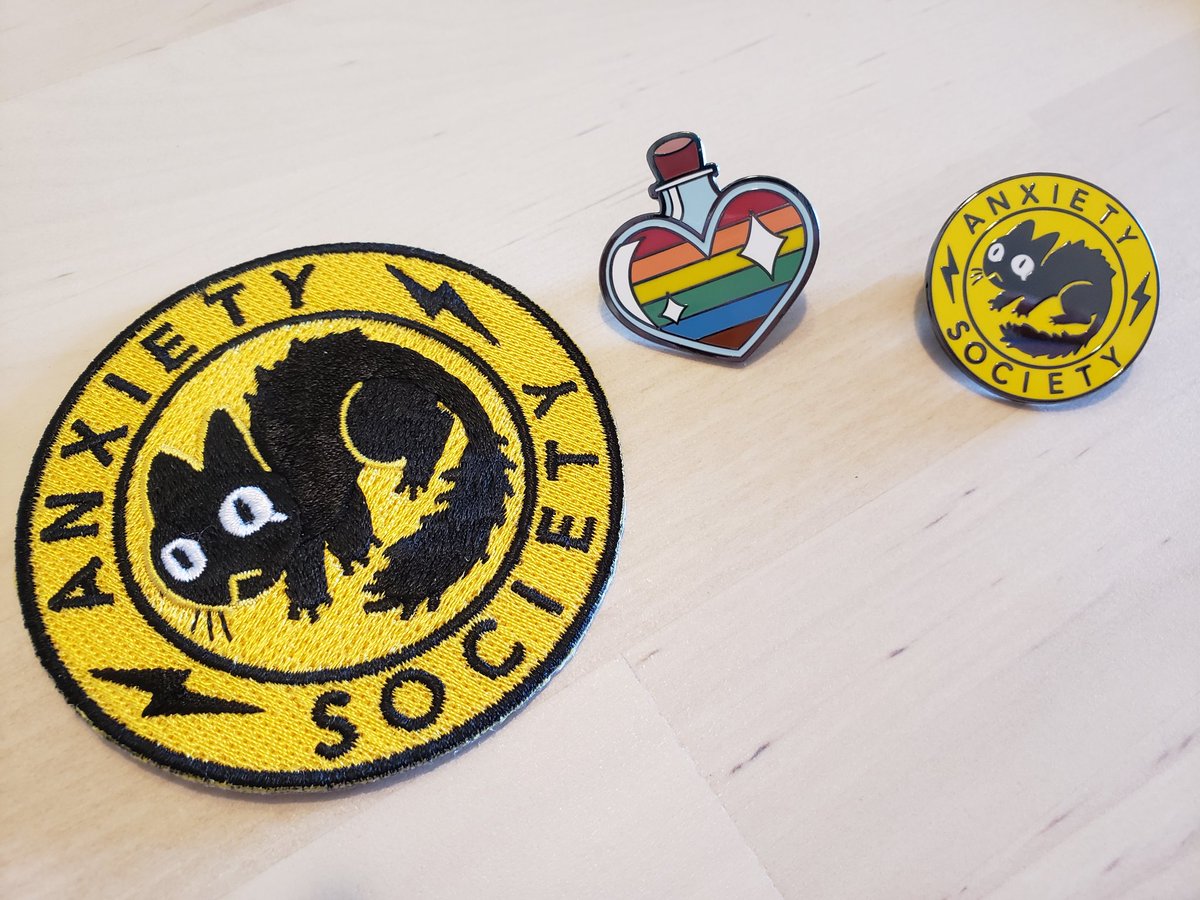 kinodraws's tweet image. Pin and patch giveaway!!! I'll be choosing one winner to receive an anxiety society patch and pin combo, plus a bonus pride ampoule pin of their choice! To win:

- follow me
- like the post
- RT the post

And that's all! Winner will be picked on Oct 1!