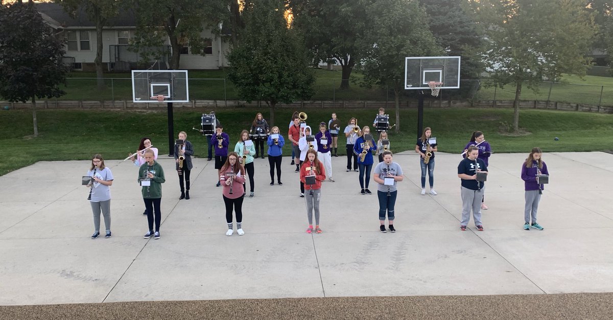 BaxterMusicDept's tweet photo. We’ve been working hard to put our marching show together! We’ll be marching next Friday at the home football against Gladbrook-Reinbeck and also at the homecoming game on October 4! https://t.co/2Hfl9IbFSJ