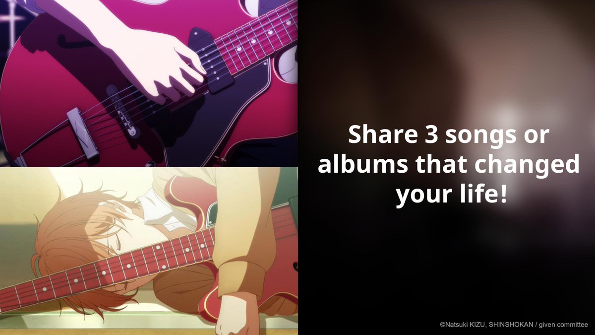 Merodiartist's tweet photo. @givenAnime #givenMusic
the song Rose from the Anime NANA I fell in love with it the first time I heard it always been obsessed. Its what first inspired
R u mine by the Arctic monkeys Gave me a new love for Bass Im a bassist nowAnd zombie by the cranberries first song I enjoyed singing live https://t.co/fMhd8nSqyx