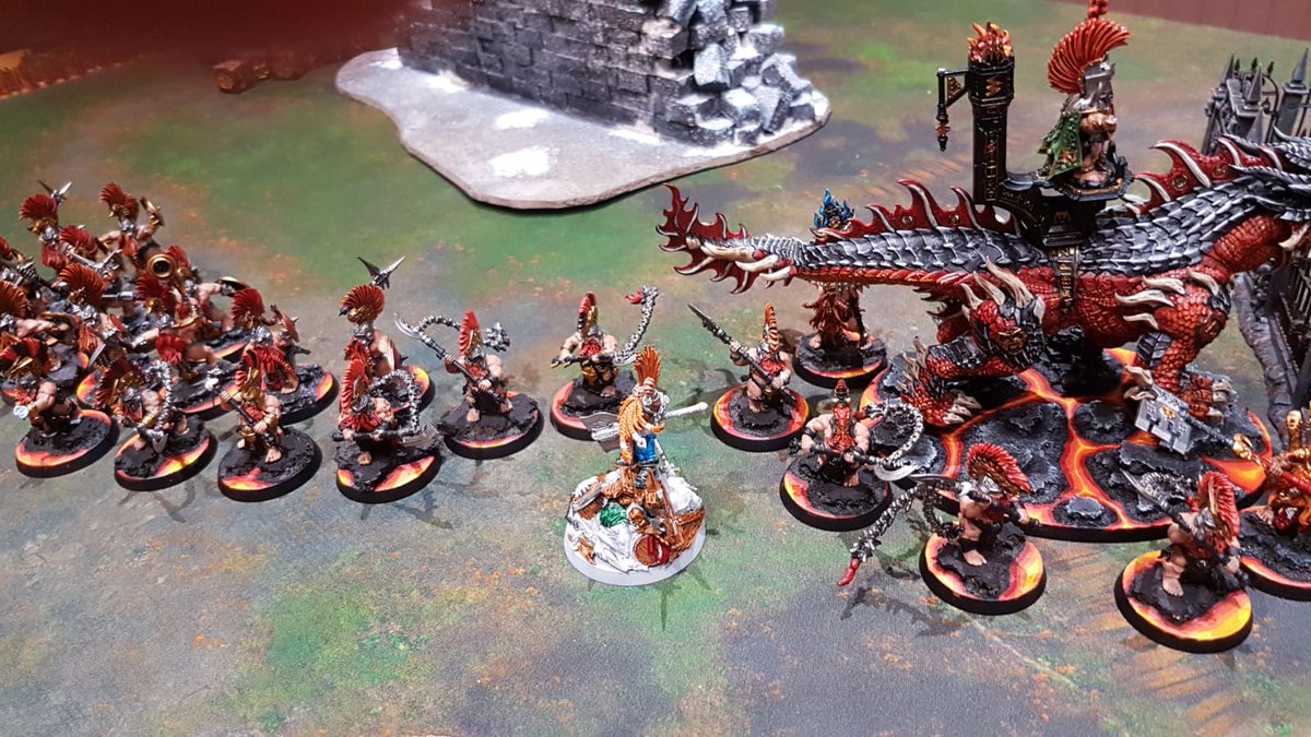 BucksWargame's tweet photo. Tonight is game night for the Bucks Wargame Collective, though it's pretty quiet with so many tournaments happening, though we do have the battle of the Michaels! Michael @Aylesbury_Blue and his FEC vs Mike and his Fyreslayers and a shiny new Gotrek! #aos #Warmongers #magicmikes https://t.co/4jAKwqvXGU