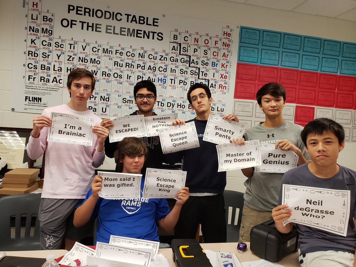 ginaphunter's tweet photo. Breakout box review was a huge success! Thank you Claude Moore and LEF for the funds! #RAMily @RiversideLCPS @lefexedirector https://t.co/liiDybfMdA