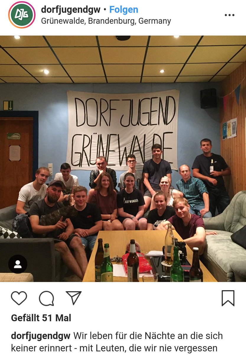 SHornchen's tweet photo. Rechtsextreme in der #Jugendarbeit in Süd-#Brandenburg: Vorsitzender der #Dorfjugend #Grünewalde (ein Örtchen bei #Lauchhammer) ist Paul Meyer - sonst Aktivist bei den neofaschistischen, auch vom Verfassungsschutz beobachteten #Identitäre'n sowie Videofilmer für die #AfD. https://t.co/1RJlIrMkyL