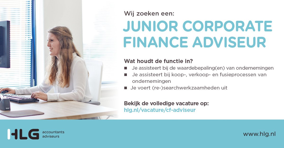 Heb jij enige ervaring en vind je het leuk om deze specialisme verder te ontwikkelen in onze organisatie? 
hlg.nl/vacature/cf-ad…
#HLG #ikbenhlg #accountancy #corporatefinance #newpost #vacature #vacatures #leusden #amersfoort #instavacature #werk #job #baan #solliciteren