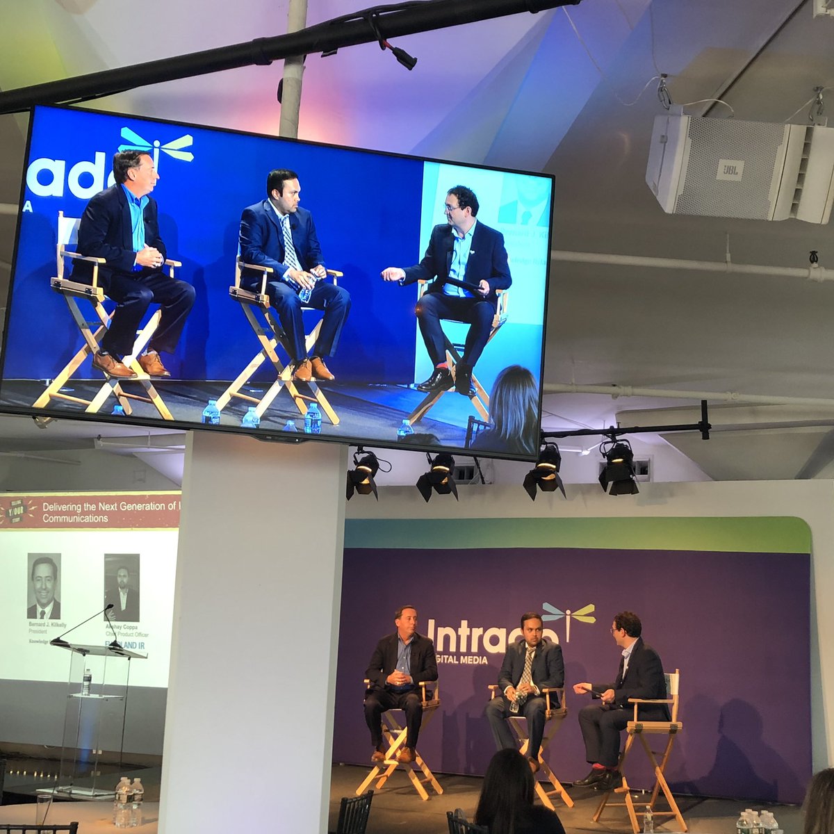 IntradoDigital's tweet photo. Measurement, engagement, content optimization, social sentiment...these metrics are key for modern #IR teams. @akcop #IntradoSummit https://t.co/XtUpOV4Irx