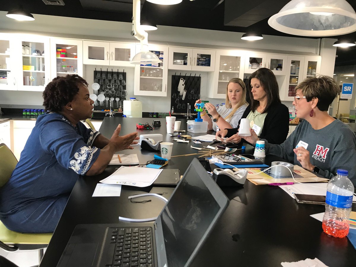 AplusCR's tweet photo. Science teachers from all over Alabama are at @SoResearchNews this week for @AplusCR science fall workshops. @AplusCR  is grateful to our partner, Southern Research, for use of their STEM lab &amp; @vernierST for training Ts to use data collection devices &amp; software. #expectmore19 https://t.co/ELFRYplTae