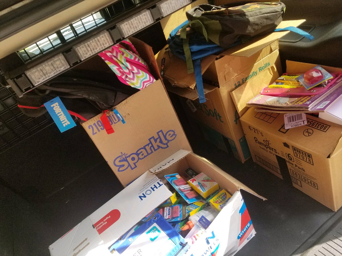 Layfield111's tweet photo. Awesome collection for Amherst students and teachers. Thanks to @StPetersUCCOh for all the great help!!! https://t.co/Qmtje9EYZB