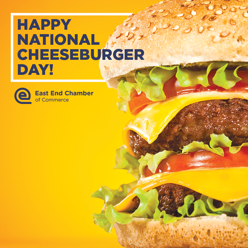EastEndChamber's tweet photo. 🍔🍔Happy National Cheeseburger Day!
Visit our Chamber Members, Champ Burger, Pitch 25 Beer Park, and Whataburger to celebrate with a delicious Cheeseburger!
Check out our Directory for more restaurant picks at https://t.co/hGLqHa7aoC
#eecoc #nationalcheeseburgerday #EEHou https://t.co/7Ug2eIcfMw