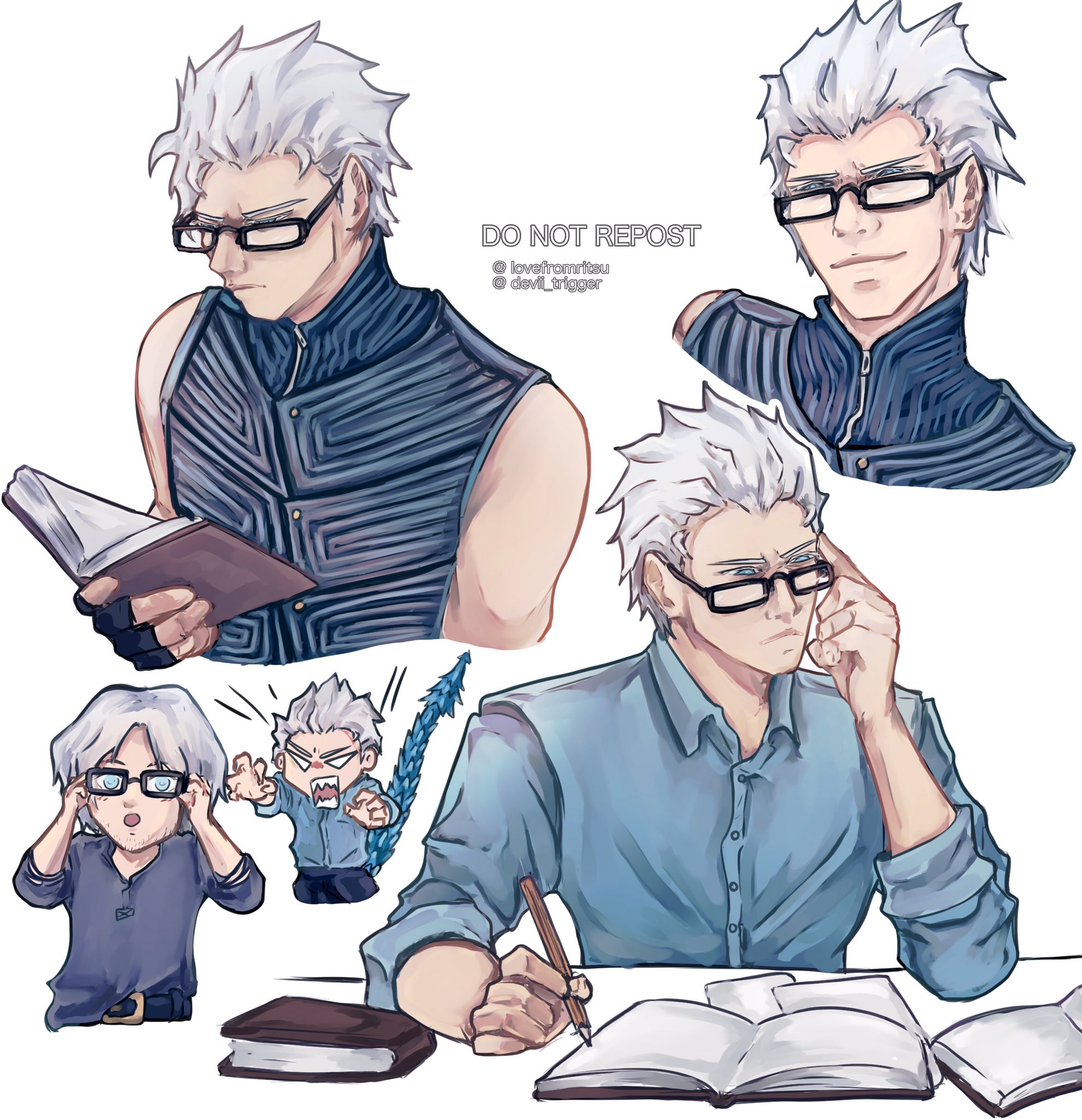 it's hot accountant time featuring vergil sparda