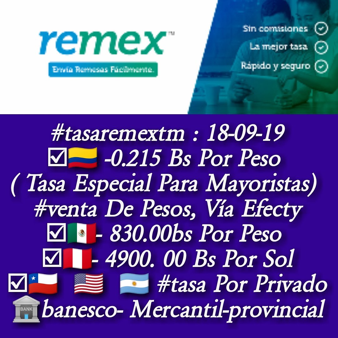 remextm's tweet photo. #Buscanos en:
#Twitter: @remextm
#Instagram: RemexTM
#Facebook:
#Grupo: Remex TM(Álbum de referencias)
#Fan page: Remex TM
#Whatsapp:
https://t.co/SsipNXpjxG
#remextm #sinComisiones #Colombia
#Mexico #Venezuela #Chile #Perú #Argentina #Usa https://t.co/guJPZNbzKm