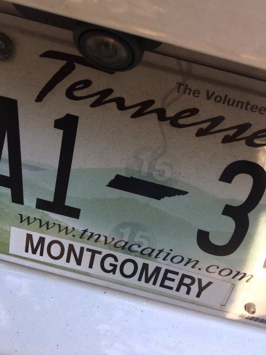 HelyerCreative's tweet photo. I moved to Tennessee a month ago and only today realised the hyphen in all TN car license plates is in the shape of the state of Tennessee 😭😭 https://t.co/aoRn5vAaCV