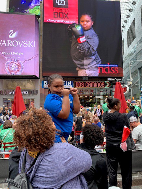 ChristinaK12's tweet photo. Two of our very own #CSDReach students, Stuart and Guadalupe were featured in #TimesSquare on the Jumbotron. This kicked off the New York City Buddy Walk in Central Park. Way to go Stuart and Lupe! #CSDPride @dsadelaware @NDSS @ndssbuddywalk #NYCBW2019 https://t.co/YQQrHUI9cw