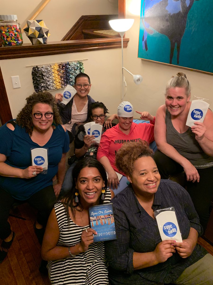 Sometimes amazing documentary filmmakers like Cheryl Furjanic send you synchro swag and a sweet letter of encouragement in the mail! Thanks <a href="/cfurj/">I'm cfurj Jrjejej</a> for the Sync or Swim caps!  We are excited to sport them in the water! #subversivesirens #syncorswim