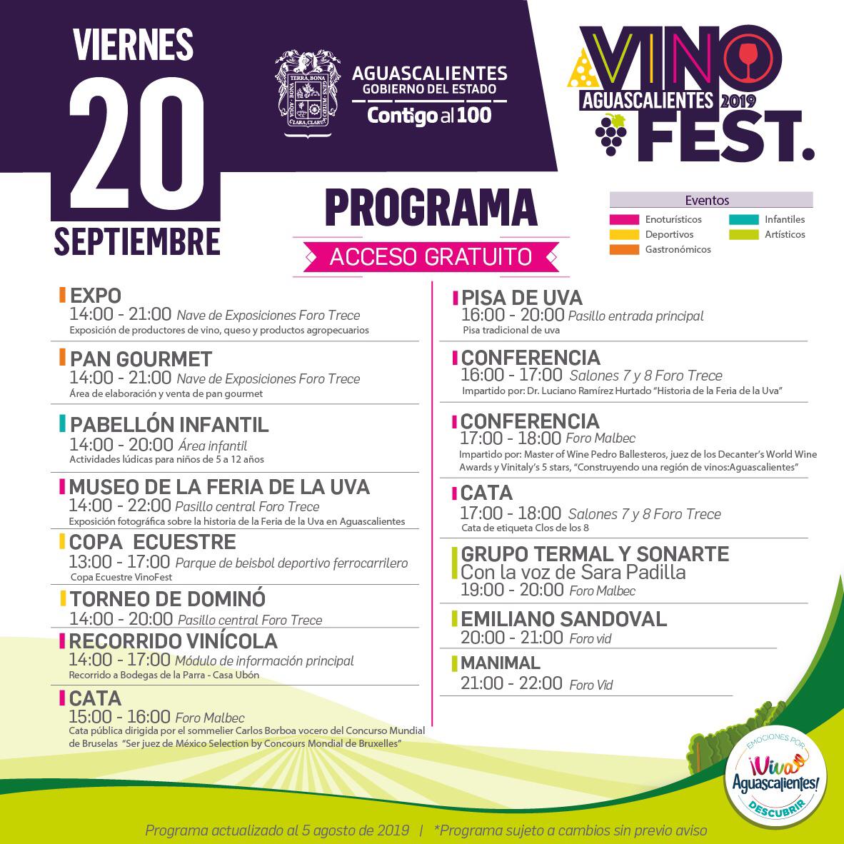 OCVags's tweet photo. ‼️Ven y disfruta de experiencias increíbles e inolvidables en el #VinoFest2019, el evento más importante del vino en México‼️🍇🍷
📌 Checa aquí todas las actividades que tenemos preparadas para ti del 18 al 22 de septiembre. ¡#ViveAguascalientes! https://t.co/uJktfHjlnj