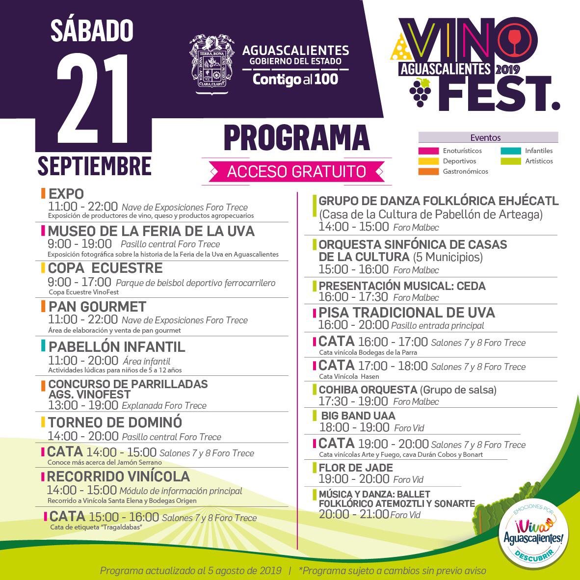 OCVags's tweet photo. ‼️Ven y disfruta de experiencias increíbles e inolvidables en el #VinoFest2019, el evento más importante del vino en México‼️🍇🍷
📌 Checa aquí todas las actividades que tenemos preparadas para ti del 18 al 22 de septiembre. ¡#ViveAguascalientes! https://t.co/uJktfHjlnj