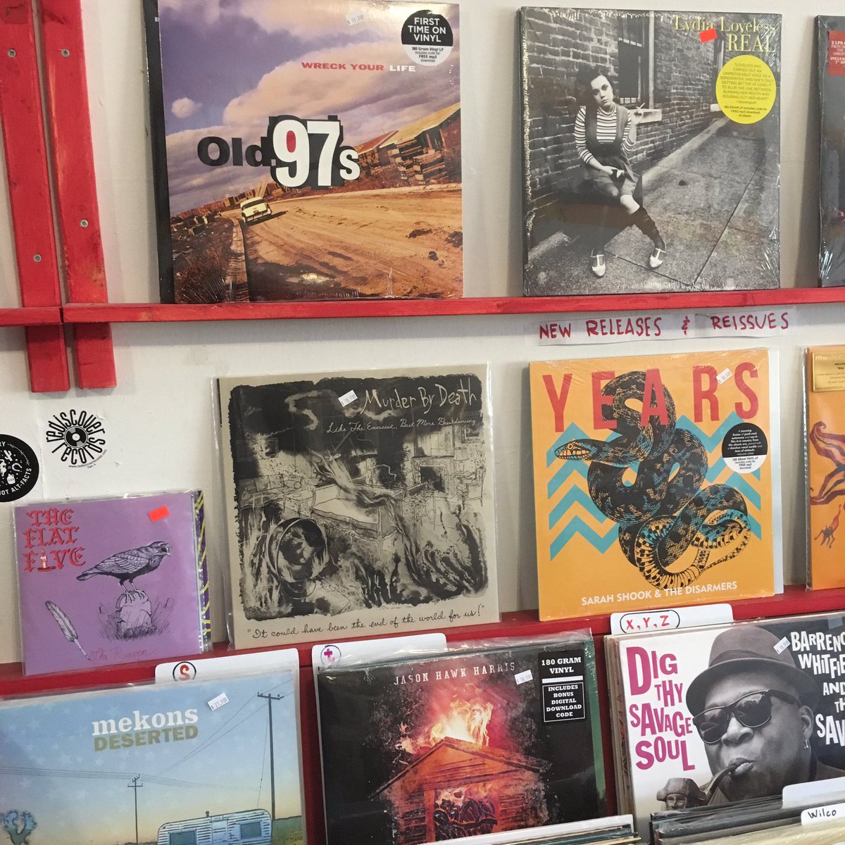 RedscvrRecords's tweet photo. Dozens of Bloodshot Records LPs to consider. How about Murder By Death’s “Like the Exorcist, but more Breakdancing”
#old97s #lydialoveless #murderbydeath #sarahshook #mekons #jasonhawkharris #barrencewhitfield @BSHQ https://t.co/YH9vcOJq7U