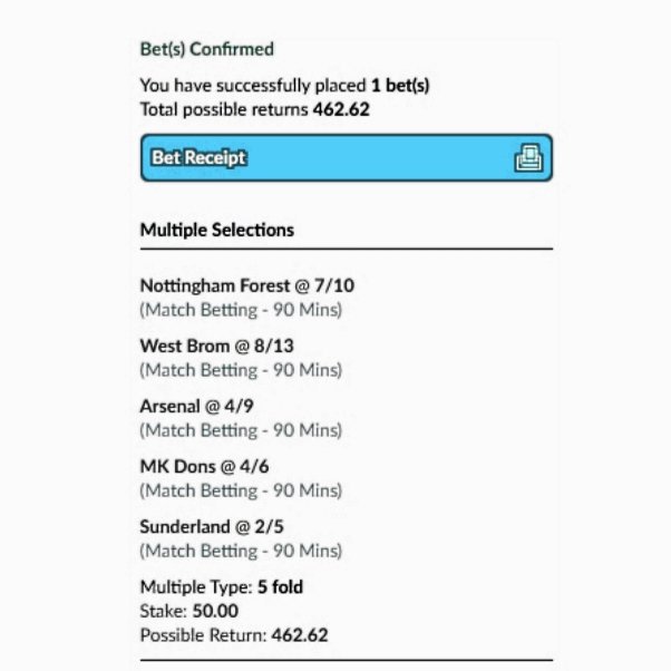 AwayDaysClub_'s tweet photo. This weekends Acca is courtesy of The Betting Village.

If it wins, we'll giveaway the winnings (£462.62) to one follower.

To enter;

🔄 Retweet
👣 Follow @bet_clever &amp; @bettingvillage

Pre-Load the Acca to Betslip here 📲 https://t.co/4P8ym7AEsh

🔞|begambleaware. Good Luck. https://t.co/I9ZYcxNw7N