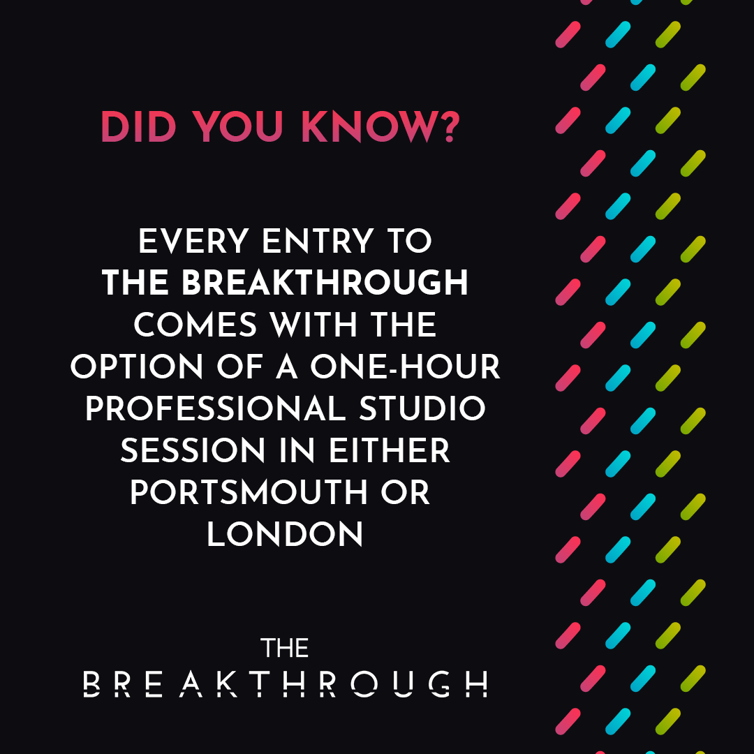 BreakthroughUK_'s tweet photo. Add a Professional Studio Session to your entry for just £10! London and Portsmouth available. Enter now at https://t.co/92SzMykv0z #MyBreakthrough https://t.co/eAefrX8BLz