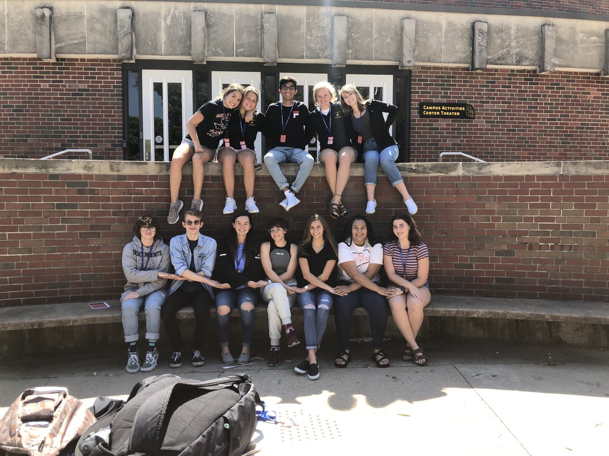 RailerNews's tweet photo. Some of our staffers spent the day at @WichitaState for the @kspaonline  Fall Conference today! #varsityyb @travisfeil https://t.co/pISd0ped5J