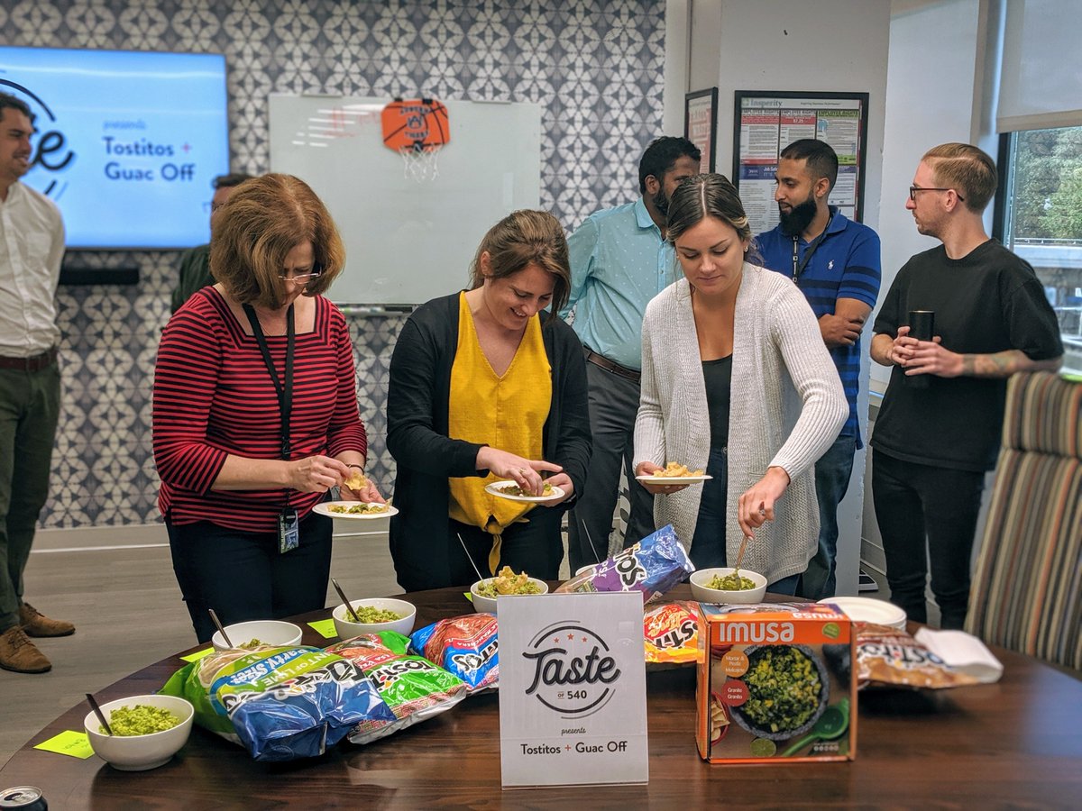 540co's tweet photo. We had a delicious Taste of 540: @Tostitos + Guac Off today where the fierce competition brought some heat. #hintoflime #getavocadone Any secret ingredient suggestions worth throwing into a batch of guacamole? https://t.co/sSGmKCVGcf