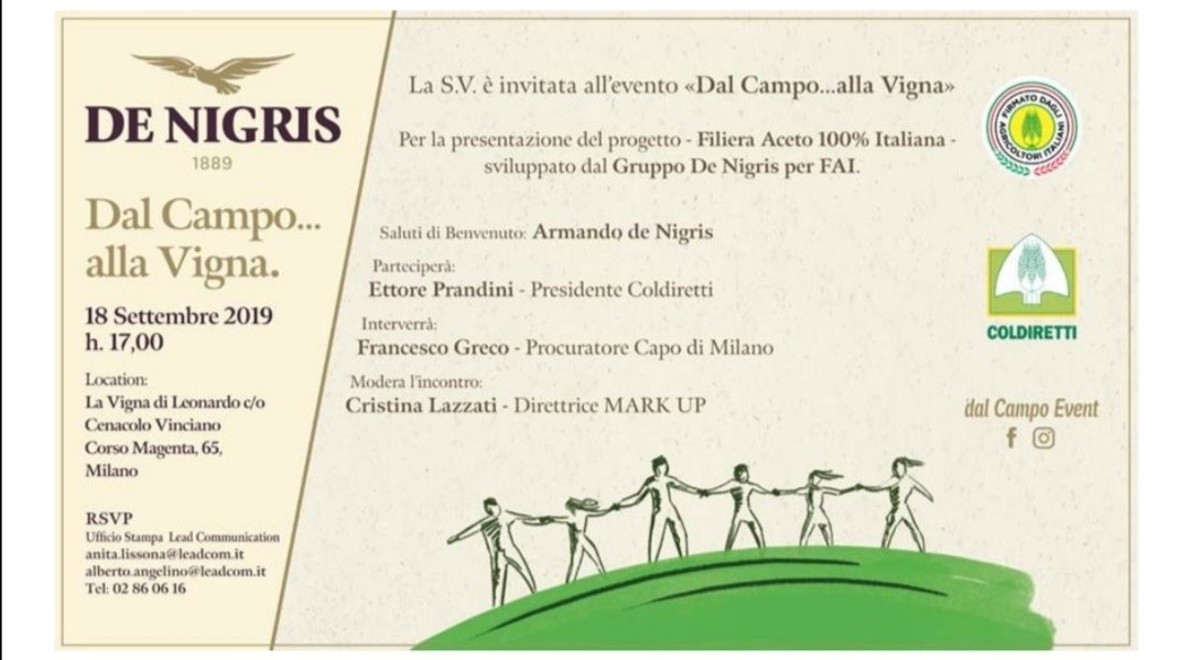 EdTroiano's tweet photo. OGGI A MILANO
‘Dal Campo…alla Vigna’: progetto Filiera Aceto 100% italiana, sviluppato da Gruppo de Nigris per Fai
Armando de #NIGRIS, Ettore #Prandini, il procuratore capo Francesco Greco, @PecoraroScanio
Ha moderato @Clazzati Direttrice Mark Up
#Informacibo @savinovurchio https://t.co/cKErliIPcW