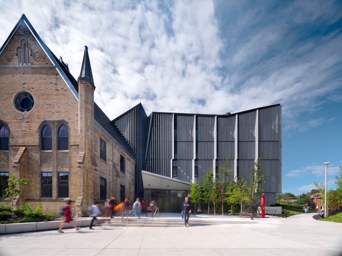 UofTDaniels's tweet photo. The Daniels Building has won 2 awards from @ArchMasterPrize for Architectural Design: in the Educational Buildings category & Green Architecture category. Congratulations @NADAAAinc! https://t.co/d3YsYJQudQ #OneSpadina #UofT https://t.co/TqDmrvG7Ad