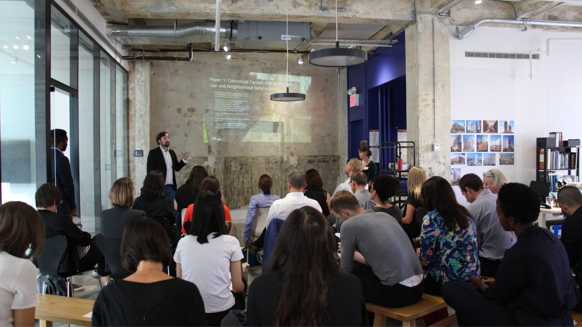 van_alen's tweet photo. Scenes from yesterday’s forum on the link between mental health &amp; the urban built environment w/@cli_au. Thanks to @blhassinger and reps from @nycHealthy, @GC_CUNY and @COOKFOXarch for their contributions and @HLArchitects for hosting us. https://t.co/WwIfkCe8be