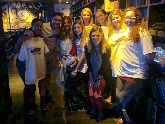 V_Beginnings's tweet photo. Gnomie, our in-home gnome, hit the town with some of our Potomac area staff last week at the epic @luckystrikeent.  While he tried his best at #bowling he ultimately snuggled up with a good book instead... that animal:) Great connecting with our incredible Potomac area VB team! https://t.co/E7Et6UbDUG