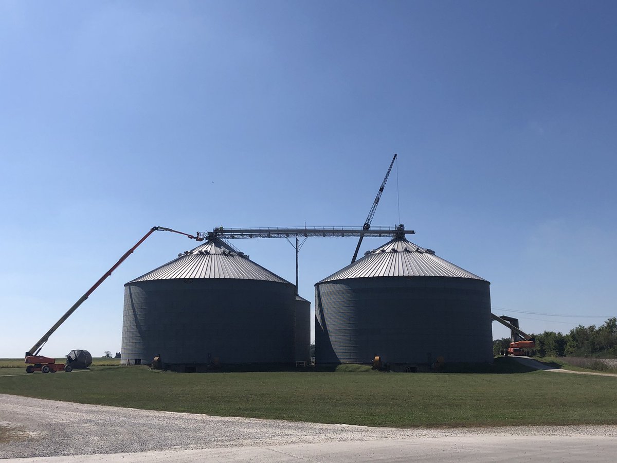 Clarksongrain's tweet photo. Oakley elevator is getting new legs! 2019 will be the first NGMO white corn harvest arriving to our Oakley location. We look forward to serving our customers from this location. https://t.co/Ruo8gQsQ9A