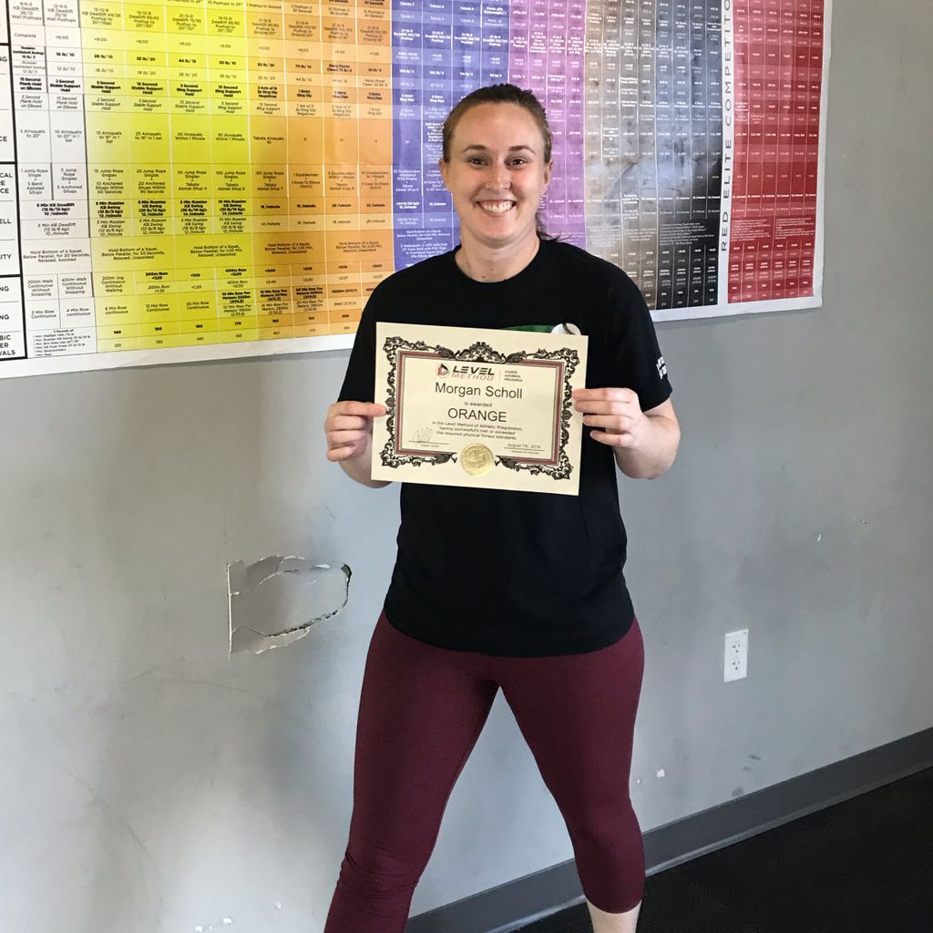IronHeroCF's tweet image. I was slow to the uptake, here, because she struck a pose just before this. I wish I had snapped the pic faster... oh well...

In either case, congratulations on your #OverallLevel of ORANGE, Morgan!

#HWPO #CrossFit #IronHeroCrossFit #Omaha #Nebraska #TheLevelMethod