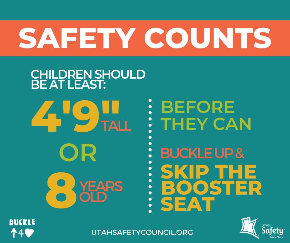 MakeSafetyKnown's tweet photo. Utah law states that children under the age of 8 and less than 57 inches must be in a booster seat. This law is designed to protect young children in the event of an injury. #ChildPassengerSafetyWeek https://t.co/YEMR9FLmqx