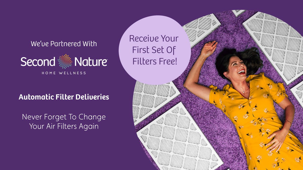 DCGasElectric's tweet photo. Don’t ever worry about not having a clean air filter again! With #SecondNature have your air filters delivered to your door when it's time to change them. Get your first filter shipment FREE! Learn more at: https://t.co/DBLlxzL7La #DCGE https://t.co/NqruJR1CWS