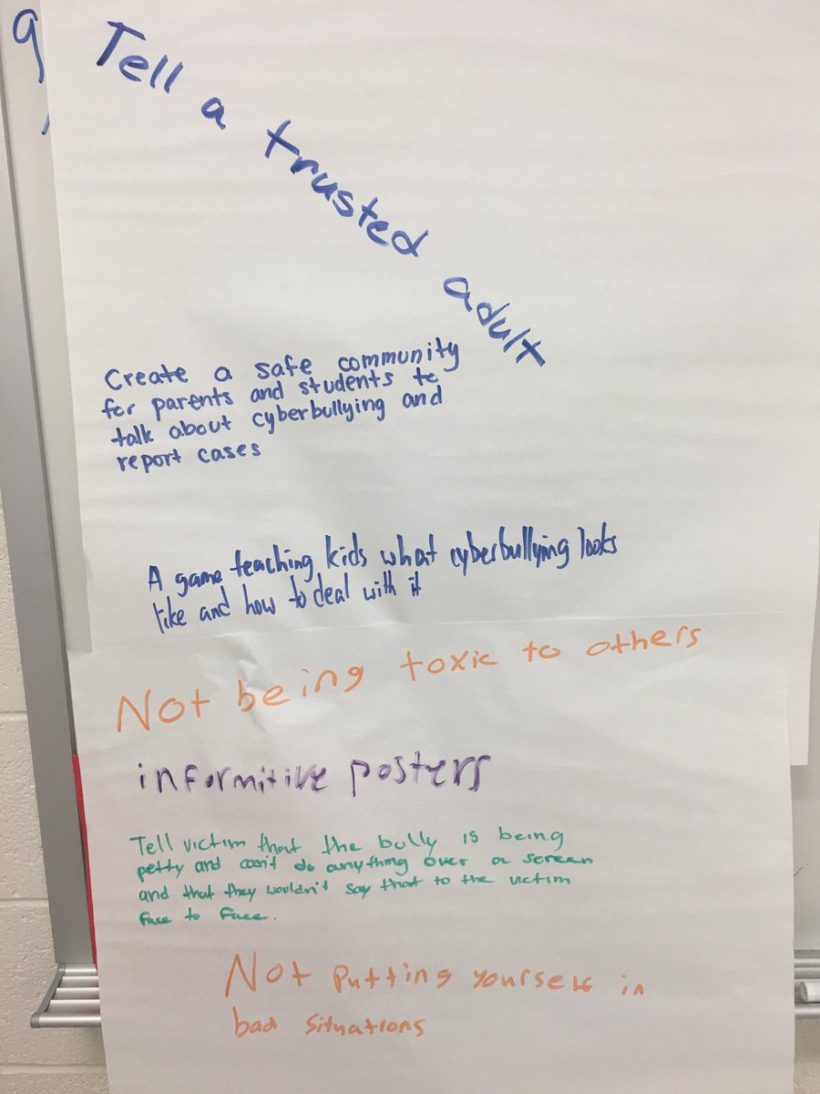 GaryVanDerLind4's tweet photo. #indyhscyber Block 8 has several great ideas on addressing Cyber Bullying https://t.co/PRoeQHUyjL