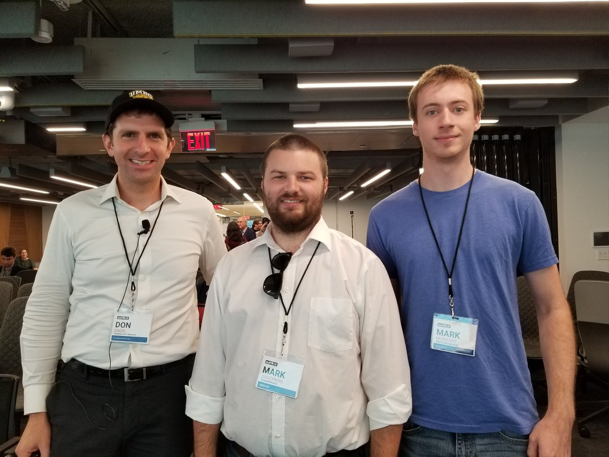 UMDMAVRIC's tweet photo. The UMBC crew consisting of Mark Murnane, Mark Jarzynski, and Don Engel put together the presentation titled " 3D Scanning and Visualization for Scientific Discovery". #MAVRIC2019 #ResultsWithXR https://t.co/FmJm9ssbXW