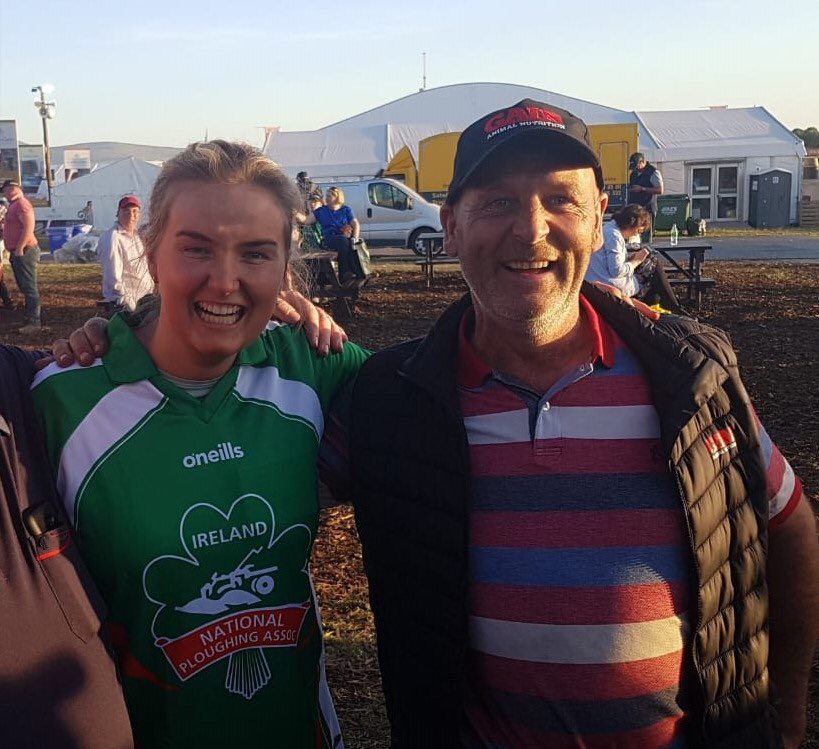 kclr96fm's tweet photo. Queen of the Plough: Congrats  to Kilkenny woman Siobhán Dermody on winning Farmerette Conventional Plough Class today the Ploughing!

Siobhan Dermody is pictured with her coach Eddie  Doyle. #Ploughing19 https://t.co/9VDnrhnpo6
