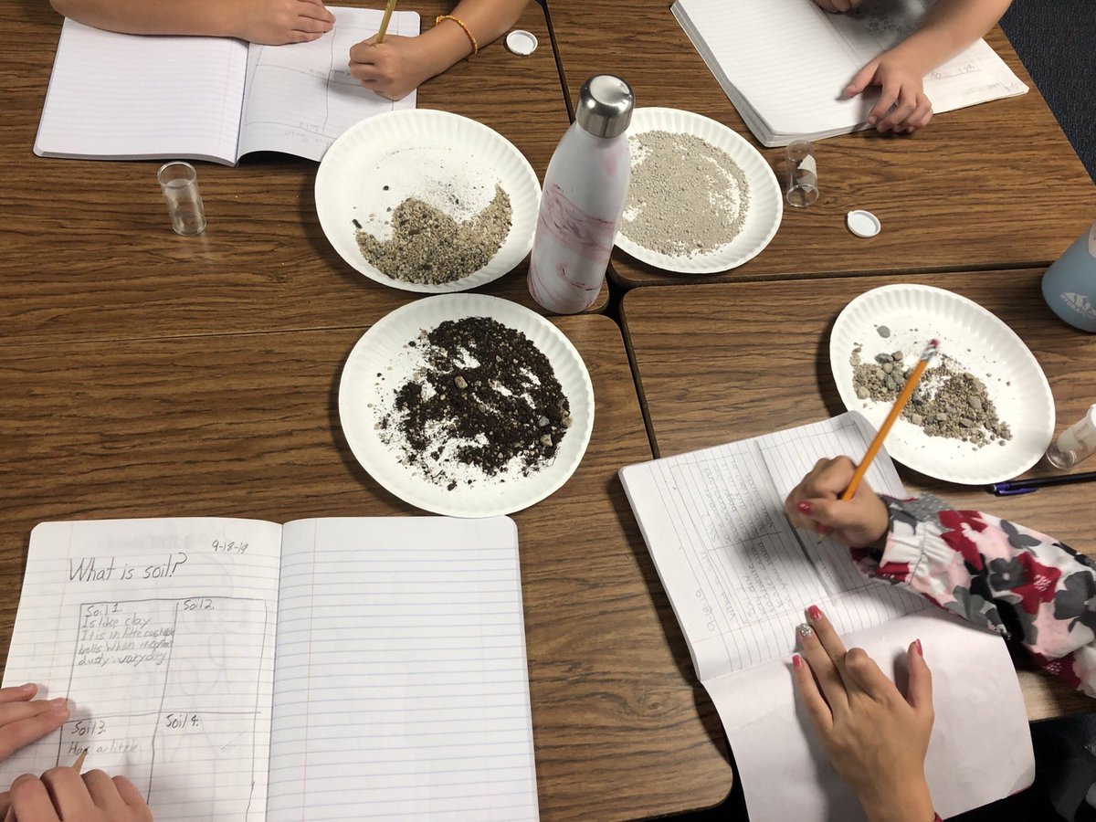 mrs_boisclair's tweet image. Observing soil samples to determine “What is soil?” #WakefieldWiz #gemsnet #fossscience #sciencemattersatsk #umatteratsk