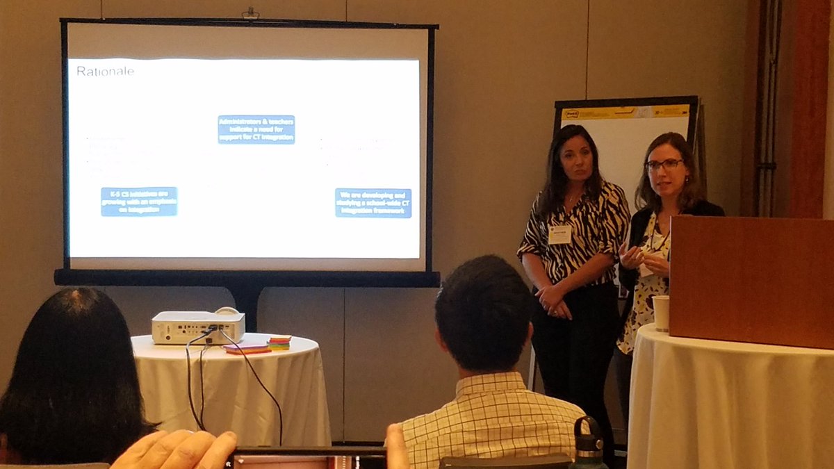 heidijlh's tweet image. Maya Israel and @EDCtweets Heather Sherwood at the #stemcpisummit, discussing lessons learned from an EAGER project for developing a framework for #ComputationalThinking integration in elementary schools.