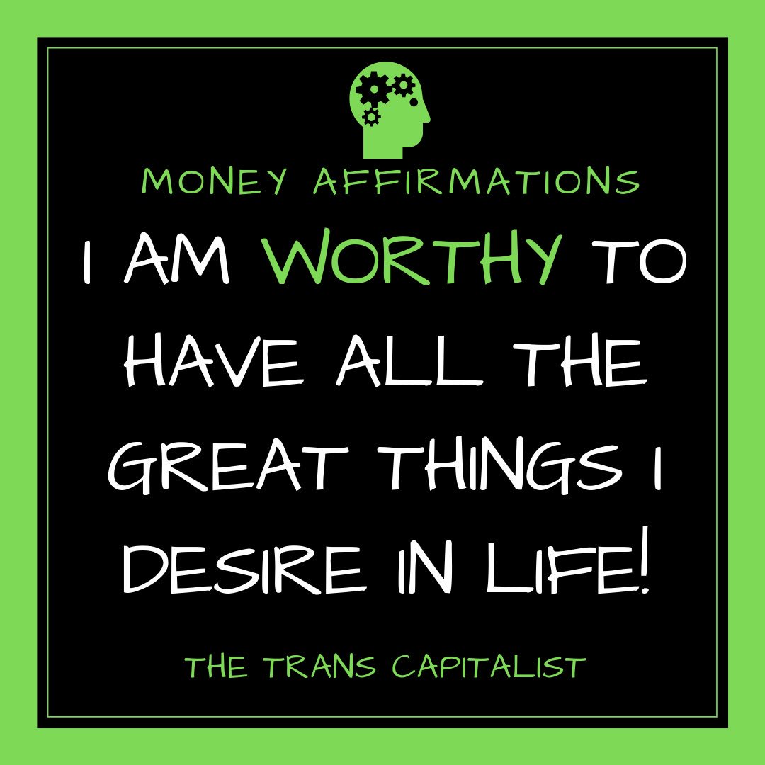 If you are Queer or part of any marginalized community, understand you are worthy to go after or receive anything you desire in Life. I believe that 💯 Don’t let the negativity in the world hold you back. You are capable. U R WORTHY!!!
#TheTransCapitalist