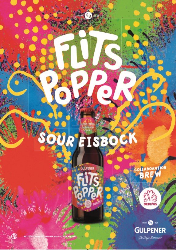 Tijdelijk op de tap: Flitspopper!

Deze samenwerking tussen Gulpener en Oedipus is volmoutig, fruitig, fris en licht zurig. 50% Gulpener IJsbock geblend met 50% Oedipus Dry-Hopped Sour. Vergelijk het met een mooie volle rode wijn met fruitige frisse tonen.