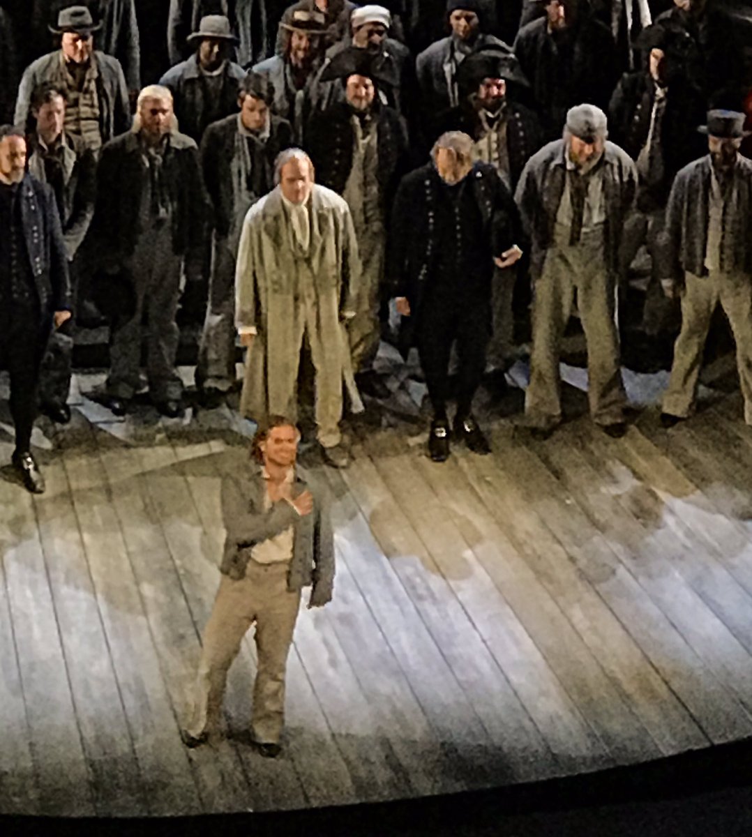Aspasia_1's tweet image. Curtain photos from last night’s fourth performance of #BenjaminBritten’s #BillyBudd at .@sfopera. Only two more chances to hear this stellar ensemble cast with baritone @johnchest in the title role. #BillyBuddSF