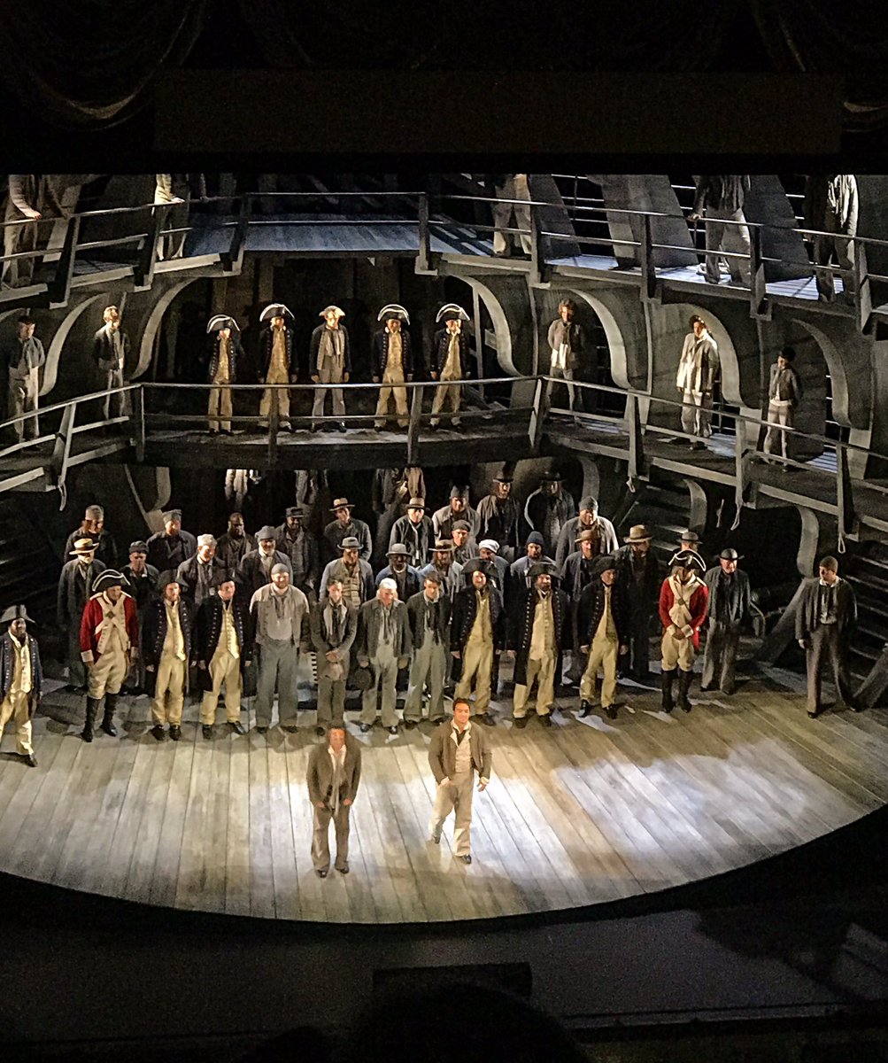 Aspasia_1's tweet image. Curtain photos from last night’s fourth performance of #BenjaminBritten’s #BillyBudd at .@sfopera. Only two more chances to hear this stellar ensemble cast with baritone @johnchest in the title role. #BillyBuddSF