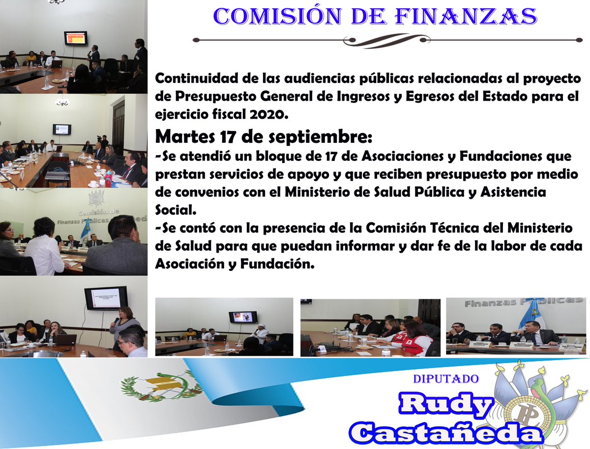 #VicePresidenteComisiónDeFinanzas Continuidad  de audiencias por el Proyecto de Presupuesto 2020
<a href="/BancadaUcn/">Bancada UCN</a>