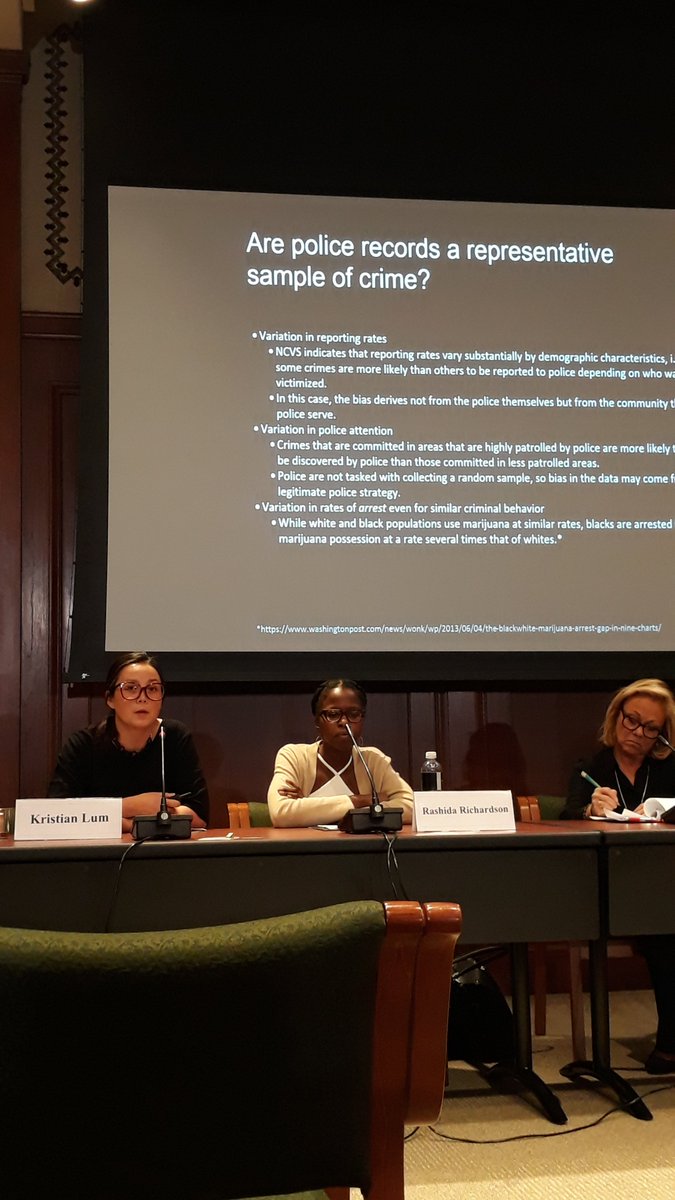 MikeNelson's tweet photo. At #CHRdigitalTech at @theNASEM,
@KLdivergence
is discussing human rights concerns around Predictive Policing.
#ArtificialIntelligence
#DataDiscrimation https://t.co/RXQkYb2iHQ