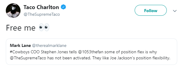 NFL_DovKleiman's tweet photo. Taco Charlton asked for the #Cowboys to "Free" him, they did.
#Dolphins Minkah Fitzpatrick asked to be traded, he was
Antonio Brown asked to be traded from #Steelers, he was
Khalil Mack wanted out of OAK, was traded
Jalen Ramsey asked to be traded, #Jaguars are working on it https://t.co/nDQS4cge0z