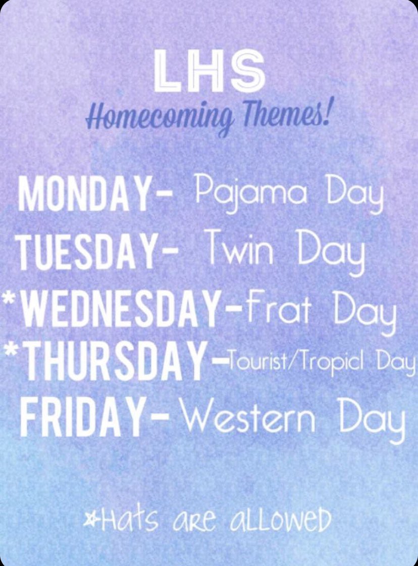 Homecoming themes!!! Show your school spirit! ❤️💙