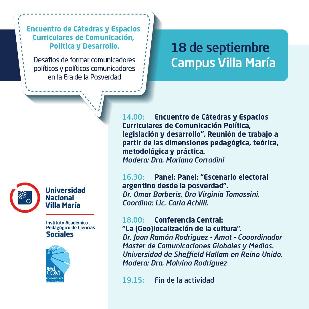 monrodriguez's tweet photo. Muy ilusionado de participar en este encuentro en Villa María, Argentina.
Gracias @MalviERodriguez, por la organización! #gelocation #geomedia #geodata #datacolonialism https://t.co/ttyglzLlhy